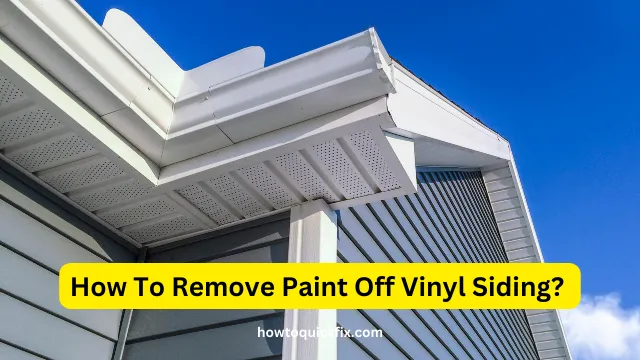 How To Remove Paint Off Vinyl Siding