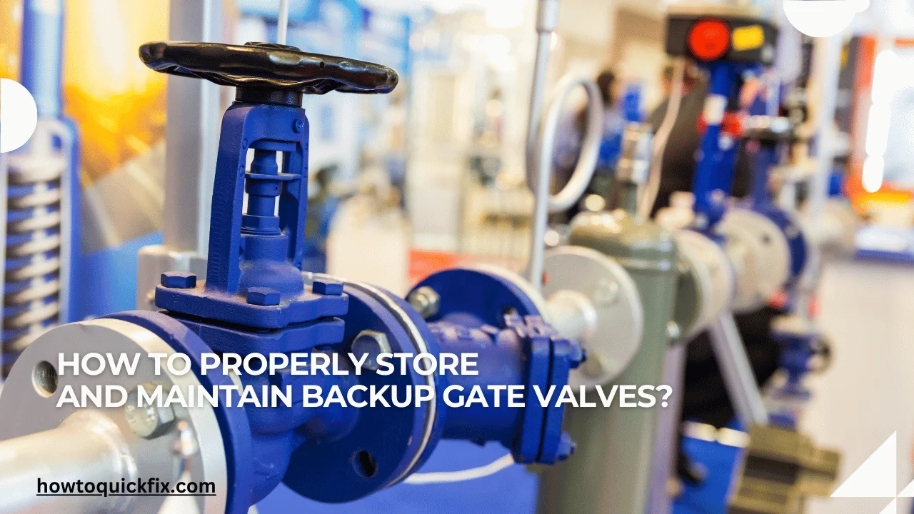 How to properly store and maintain backup gate valves