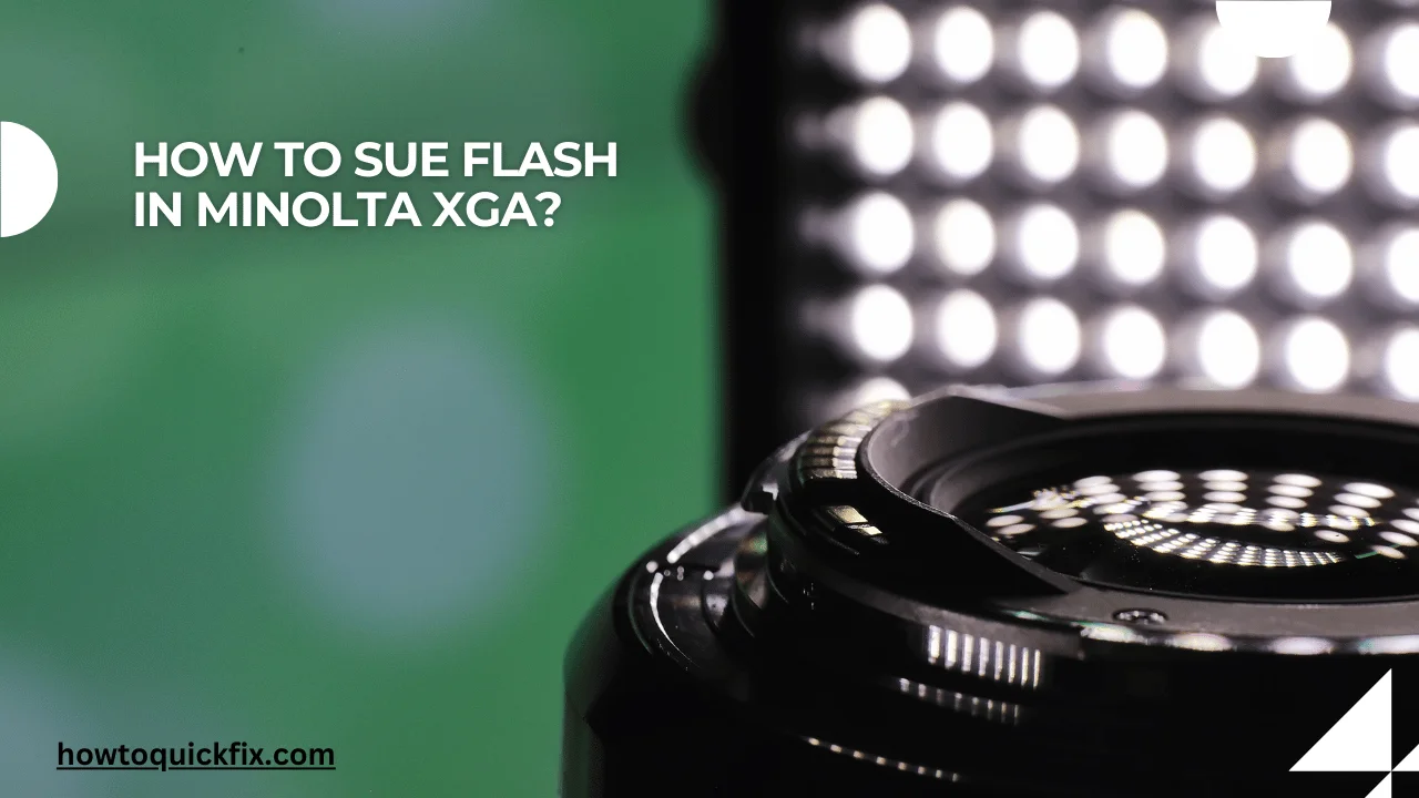 How to sue flash in minolta xga